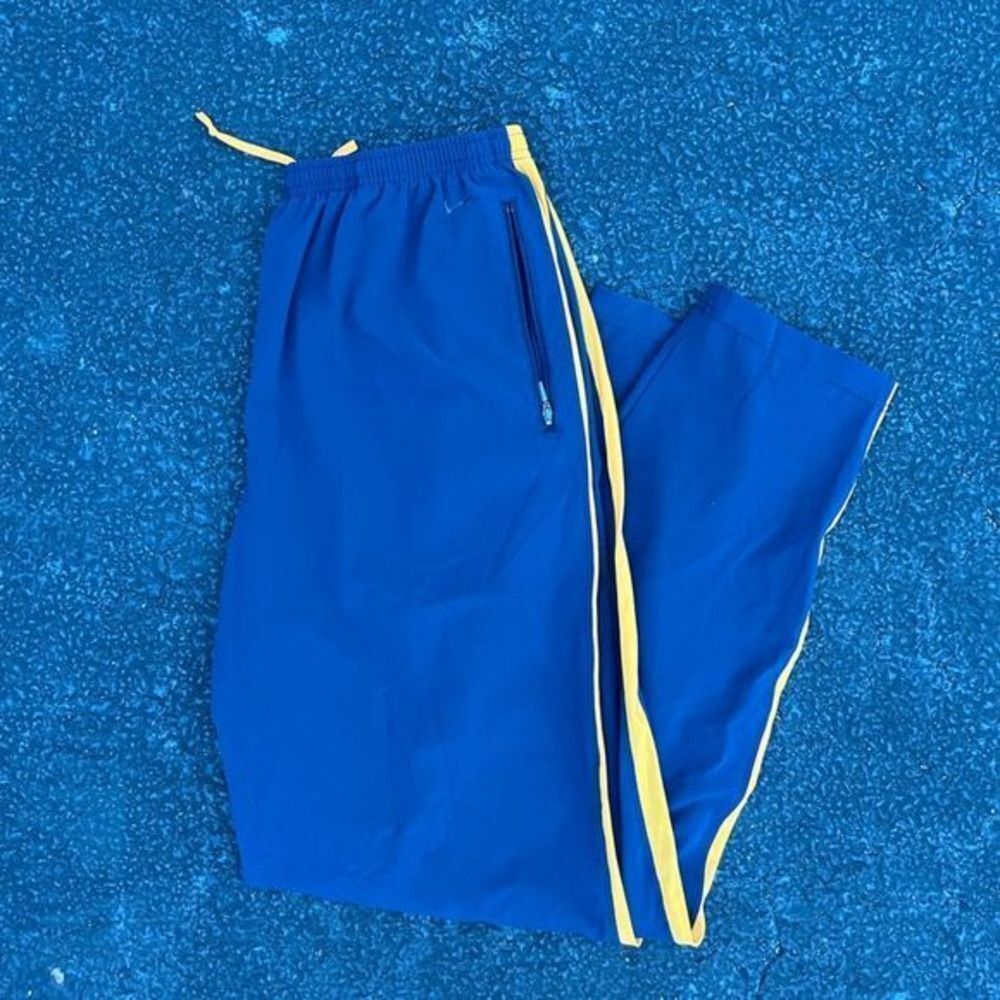 Nike Blue and Yellow Sweatpants